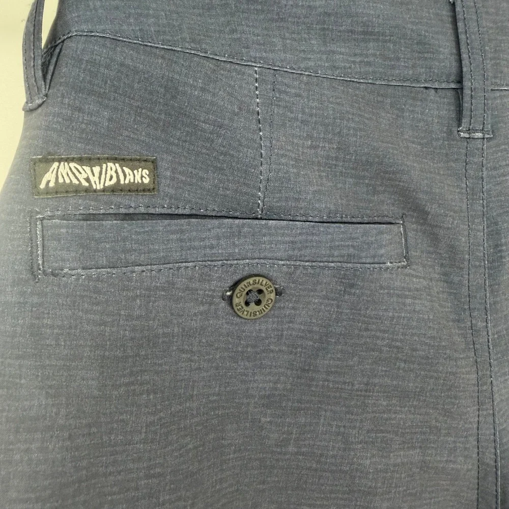 Quiksilver Amphibian Shorts Mens 25 Blue Hybrid Water Stretch Board Surf Utility